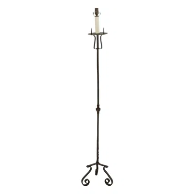 Pre-owned 1stdibs Hand-forged Iron Floor Lamp In Black