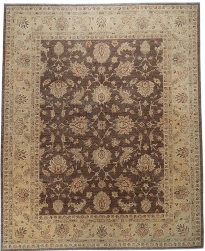Pre-owned 1stdibs Hand-knotted 8x10 Sultanabad Wool Rug Brown Beige Floral Area Carpet