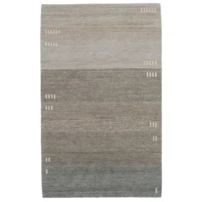 Pre-owned 1stdibs Hand-knotted Wool Gabbeh Rug, Grey Minimalist Transitional, 3' X 5' In Gray
