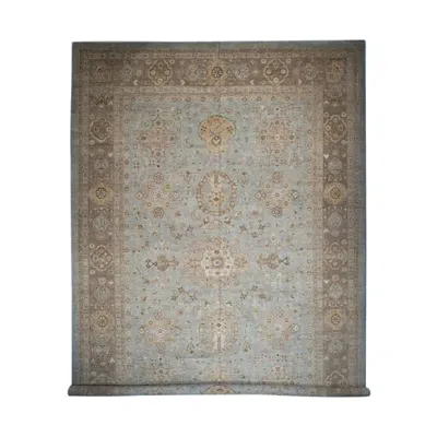 Pre-owned 1stdibs Hand-knotted Wool Sultanabad Rug, Blue Grey Oversized 12'x17'8" Palace In Gray