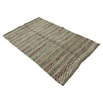 Pre-owned 1stdibs Handmade Jute Area Flat Weave Rug, 4x6 Feet Multicolor Thick Woven Indian Kilim In Brown