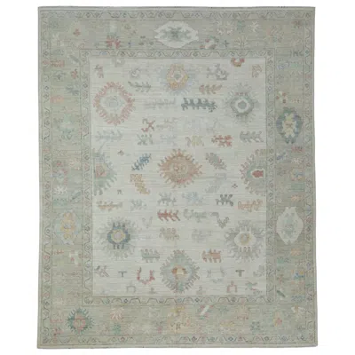 Pre-owned 1stdibs Handwoven Oushak Rug 8'3" X 10'2" #17426 In Gray