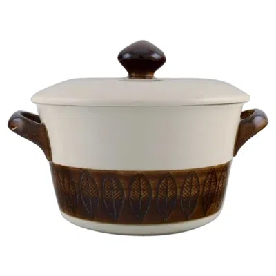 Pre-owned 1stdibs Hertha Bengtson For Rörstrand, Koka Lidded Tureen In Stoneware In Gray