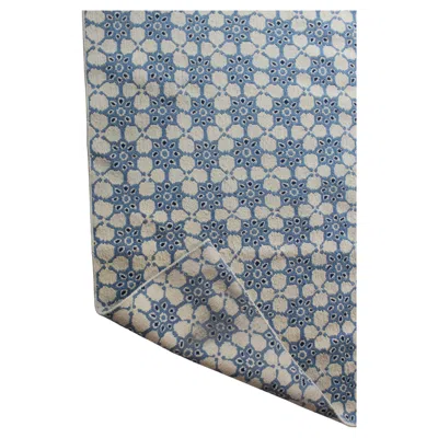Pre-owned 1stdibs Holland & Sherry Hand-crafted Wool Rug, Navy & White, 9' X 12' In Blue