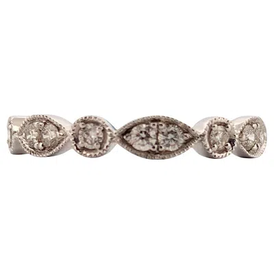 Pre-owned 1stdibs Hope 14k White Gold Ring With .45 Ct Natural Diamonds Size 6.25