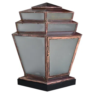 Pre-owned 1stdibs Huge Art Deco English Copper Glass Light In Transparent