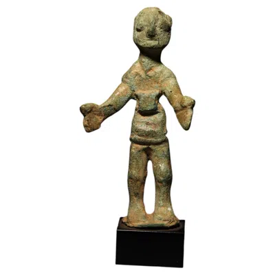 Pre-owned 1stdibs Iberian Bronze Ex-voto Sculpture, Archaistic Style, 1st Century Bc In Gold