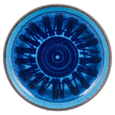 Pre-owned 1stdibs Inger Persson For Rörstrand Ateljé. Stoneware Dish In Blue And Navy Blue Tones.