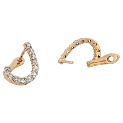Pre-owned 1stdibs Iris 14k Yellow Gold Diamond Earrings – 0.50ctw Natural Diamonds