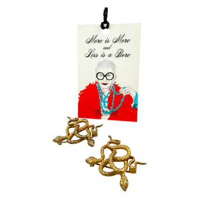 Pre-owned 1stdibs Iris Apfel Estate 2 Personal Snake Serpent Brooch Pin Pair Guaranteed In Multi