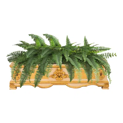 Pre-owned 1stdibs Italian 19th Century Baroque St. Patinated Wood And Giltwood Planter In Brown