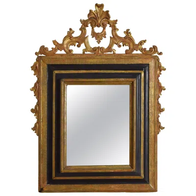 Pre-owned 1stdibs Italian Baroque Giltwood And Ebonized Mirror In Brown