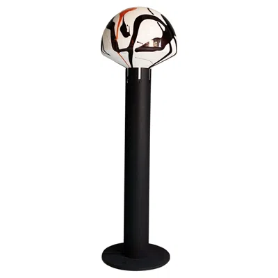Pre-owned 1stdibs Italian Mid-century Modern Floor Lamp With Decorated Murano Glass, 1970s In Black