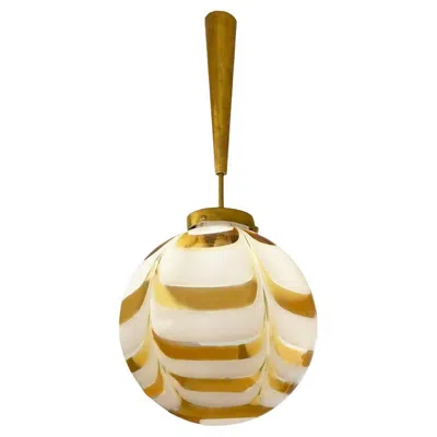 Pre-owned 1stdibs Italian Mid-century Murano Glass Globe Pendant 1960s In Sand