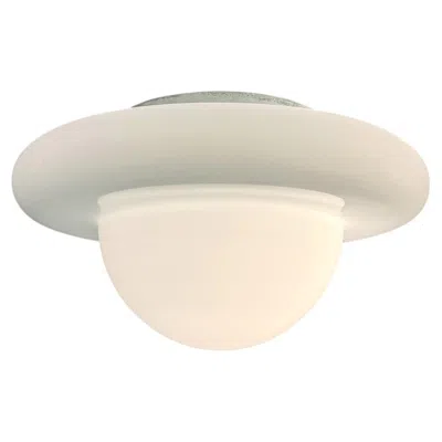 Pre-owned 1stdibs Italian Space Age Ufo Wall Or Ceiling Lamp In White Opaline Glass, 1970s