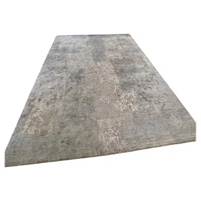 Pre-owned 1stdibs Jan Kath Boro 10 Hand-knotted Wool And Silk Rug, 250 X 300 Cm In Gray