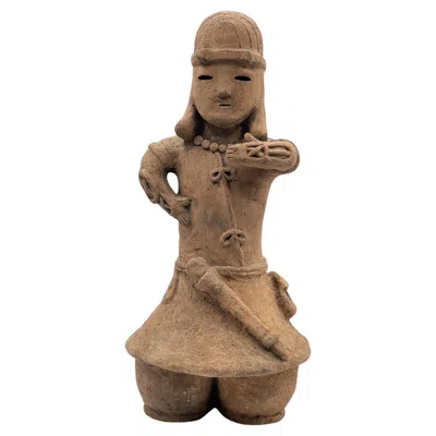 Pre-owned 1stdibs Japanese Kofun Period Haniwa Terracotta Warrior Figure, 6th Century Ad In Brown