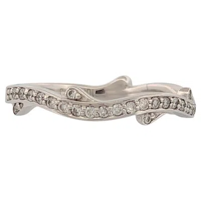 Pre-owned 1stdibs Jemina 10k White Gold Diamond Ring, 0.33 Ct Diamond, Size 7