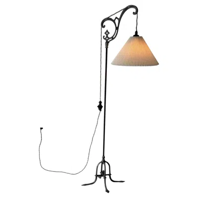Pre-owned 1stdibs Jugendstil Art Deco Hammered Counter Balance Floor Lamp In Sand