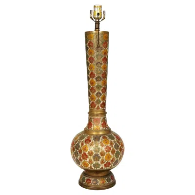 Pre-owned 1stdibs Kashmiri Brass And Polychrome Enamel, India, Early 1900s In Brown