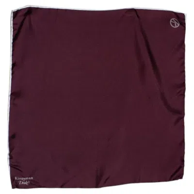 Pre-owned 1stdibs Kingsman By Drake's, Burgundy Pocket Square In Red