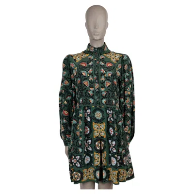 Pre-owned 1stdibs La Doublej Green Silk 2021 Shorty Crepe Mini Dress L