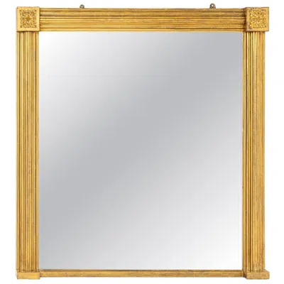 Pre-owned 1stdibs Large 19th Century English Regency Giltwood Mirror In Brown