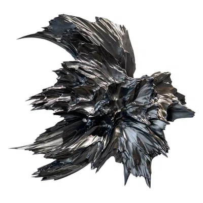 Pre-owned 1stdibs Large Abstract Fractured Wall Sculpture, Satin Black, Limited Edition, #7 Of 25