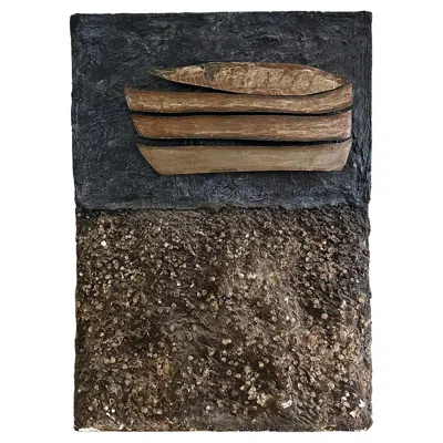 Pre-owned 1stdibs Large Abstract Sculptural Collage Signed Krasner In Black