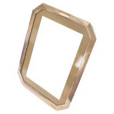 Pre-owned 1stdibs Large Art Deco Silver Easel Photo Frame In Brown