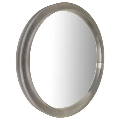 Pre-owned 1stdibs Large Round Modern Thick Lucite Mirror In Gray