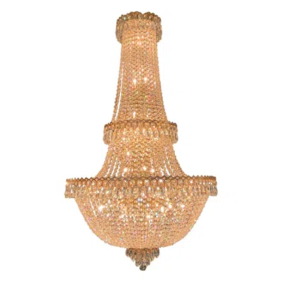 Pre-owned 1stdibs Large Schoenbeck Crystal Chandelier Empire Style In Sand