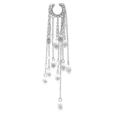 Pre-owned 1stdibs Larmes De Glace Ear Cuff In 925 Sterling Silver & Glass Crystals By O Sh In Multi