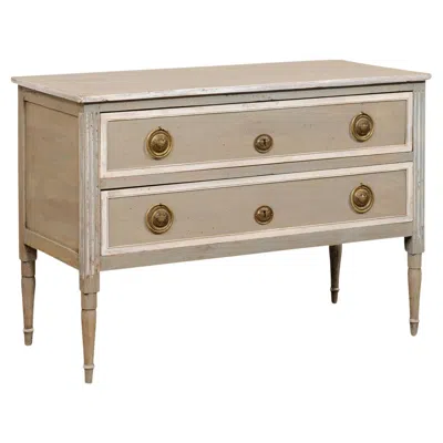 Pre-owned 1stdibs Late 18th C. Painted And Raised 2-drawer Chest, Italy In Brown