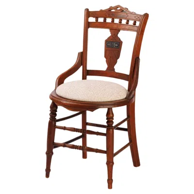 Pre-owned 1stdibs Late 19th Century Eastlake Carved Oak Accent Chair With New Glant Upholstery In Brown