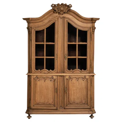 Pre-owned 1stdibs Louis Xv Oak Vitrine In Brown
