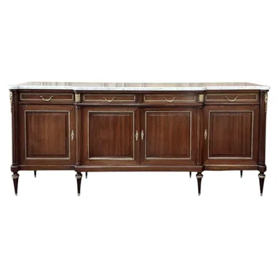 Pre-owned 1stdibs Louis Xvi Style Mahogany Buffet With White Marble Top