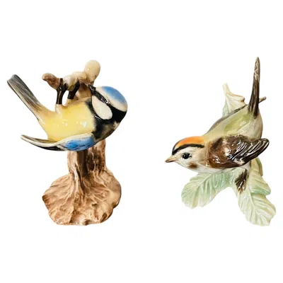 Pre-owned 1stdibs Lovely Goebel Porcelain Two Birds Figurines In Sand