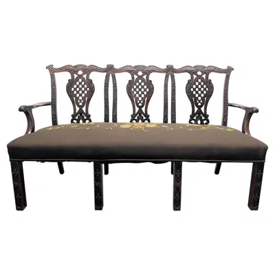 Pre-owned 1stdibs Mahogany 19th Century Georgian Iii Style Settee In Brown