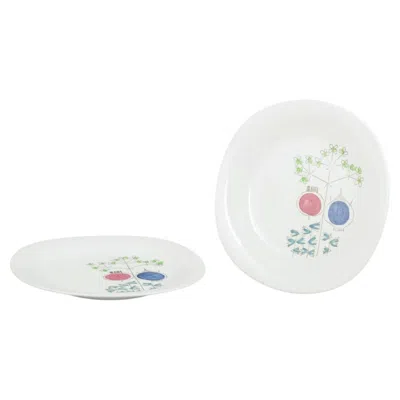 Pre-owned 1stdibs Marianne Westman For Rörstrand. Two Faience Plates. “pomona” Series, Mid-20th C. In Gray
