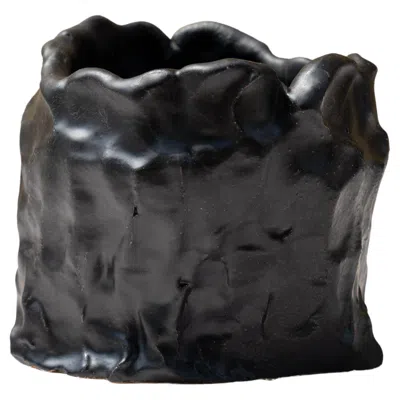 Pre-owned 1stdibs Matte Black Vase By Daniele Giannetti