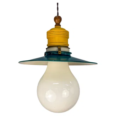 Pre-owned 1stdibs Metalarte Xl "bulb" Ceiling Pendant, White Opaline Glass, Spain, 1970s