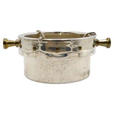 Pre-owned 1stdibs Mexican Silver-plated And Bronze Ice Bucket / Wine Cooler In Sand