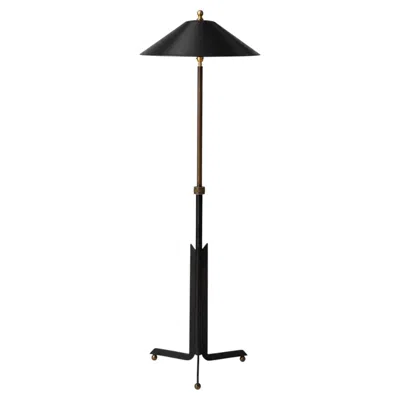 Pre-owned 1stdibs Mid 20th Century Stamped Seed Atomic Bronze Floor Lamp In Gold