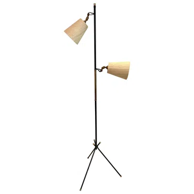 Pre-owned 1stdibs Mid Century French Floor Lamp Tripod Base In Sand