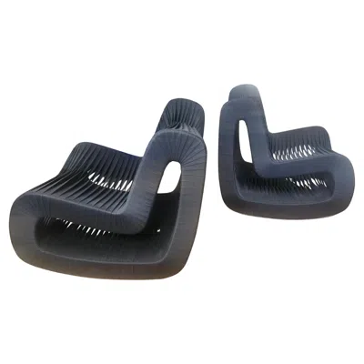 Pre-owned 1stdibs Mid Century Modern Lounge Chair Seat Belt Rockers By The Phillips Collection In Brown