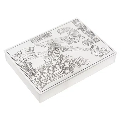 Pre-owned 1stdibs Mid Century Modern Sterling Silver And Rosewood Hinged Box By Tane, Mexico, 50's