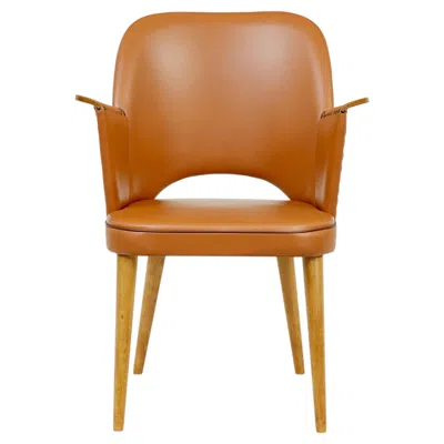Pre-owned 1stdibs Mid Century Swedish Leather Desk Armchair In Brown
