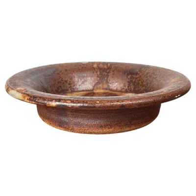 Pre-owned 1stdibs Mid-century Modern Danish Studio Pottery Bowl From Visby, Denmark, 1960s In Brown
