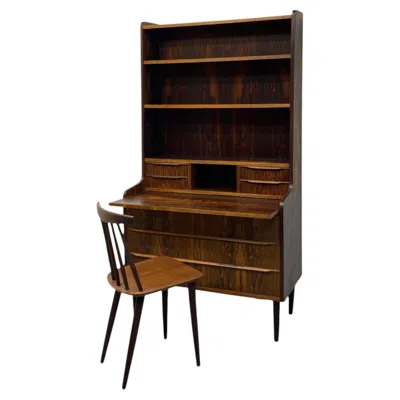 Pre-owned 1stdibs Midcentury Rosewood Wall Unit Denmark 1960s In Brown
